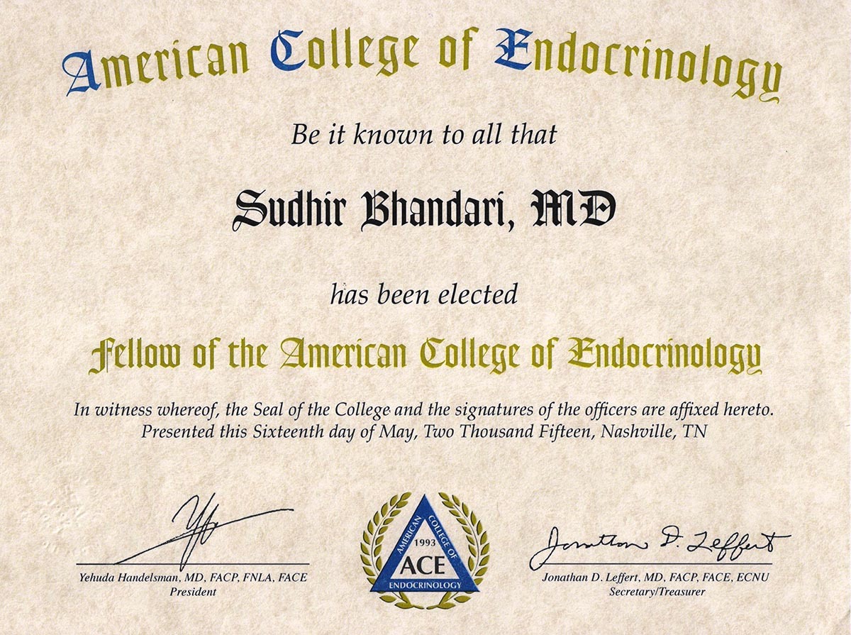 FACE 2015 Fellow American College of Endocrinology